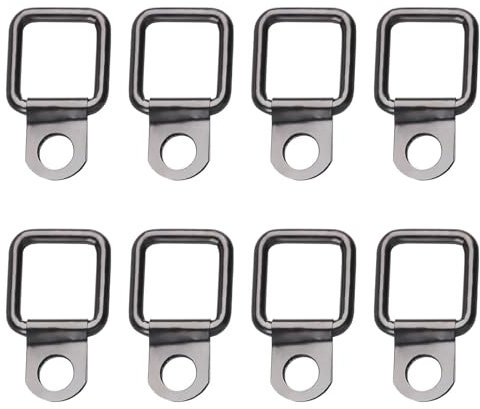 IUSOT 8-Piece D-Ring Lashing Eye Set - Stainless Steel Lashing Eyelets with 200 kg Load, Stainless Steel Trailer Accessories for Load Securing Trucks, Boats, Cars, Kayak