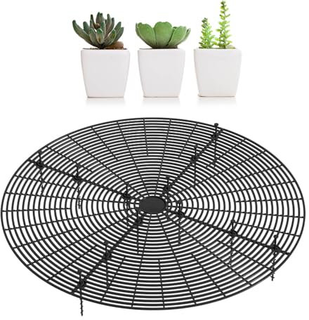 Stibtmr 52cm Blumentopfgitter Blumentopf Abdeckung Katzen Blumentopf Schutz Pflanzenschutz Katze ABS Wiederverwendbare Gitterabdeckung Ungiftigem Für Kinder Und Haustiere