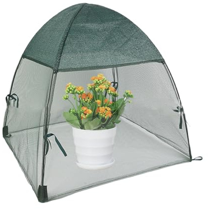 Invernadero de Jardín Portátil | Cubierta 56x56x56 cm para Plantas y Tomates | Protección contra Lluvia yy Animales | Estructura Ligera y, Fácil de Instalar para Exterior
