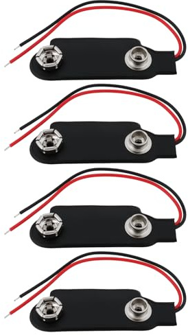 The Lord of the Tools Lot de 4 connecteurs de batterie PP1/PP9 avec fil de plomb pour batterie radio lanterne 9 V