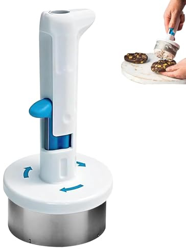 Ice Cream Sandwich Maker Tool, 1 Piece Ice Cream Sandwich Maker Tool, One-Handed Scoop Mold, Kitchen Dessert Tool for Making Sandwich Ice Cream, Kitchen, Dessert Shop, Blue and White