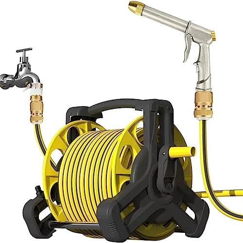 Carrello per tubo di irrigazione da giardino, carrello per avvolgitubo per autolavaggio ad alta pressione esterno, set di tubi per acqua in PP, carrello di stoccaggio per installazione di avvolgitub