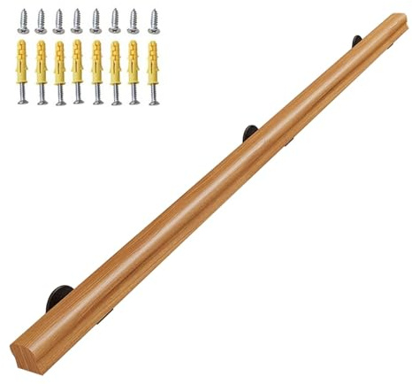 Wood Stair il - 3m/3.5m/4m/4.5m Indoor/Outdoor Banister Railing for Home Bathroom Corridor & Deck - Staircase Hand Ra (3ft/90cm)