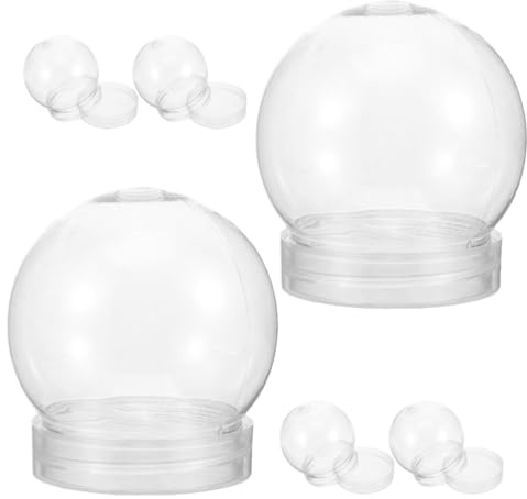 6pcs DIY Plastic Snow Globe Water Globe, 150ml PET