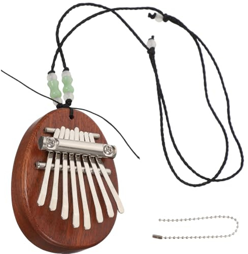 MAGICLULU Mini Kalimba de 8 Teclas Piano de Pulgar Ligero con Cuerda Colgante, Instrumento Musical de Juguete Fácil de Tocar para Niños y Profesionales