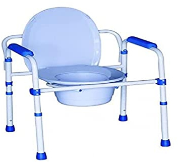 3-in-1 Klappstuhl für WC aus Stahl