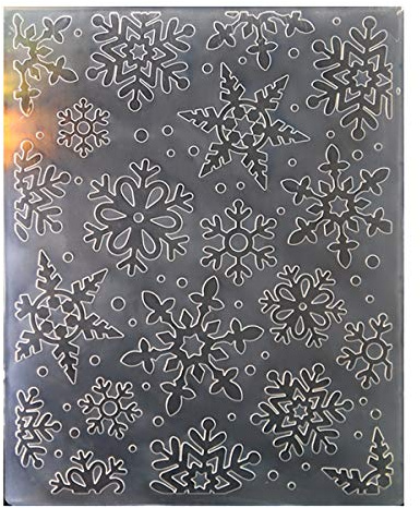 Kwan Crafts Weihnachts-Prägeschablonen aus Kunststoff für Kartenherstellung, Scrapbooking und andere Papierbastelarbeiten, 12,1 x 15,2 cm