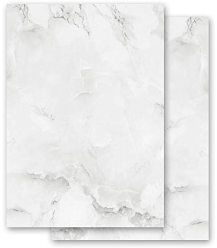 Motif Letter Paper! Marble & Structure Marble Light Grey 50 Sheets DIN A5 - Paper-Media