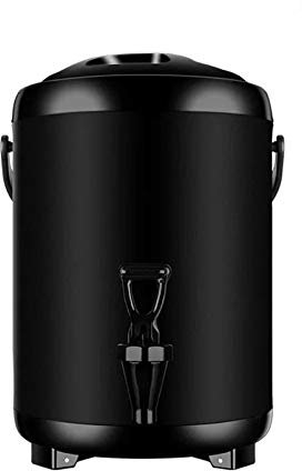 Dispensadores de Agua Caliente, Termo Jarra térmica el té y el café, Dispensador de Bebidas Calientes con Grifo Hervidor Frascos Térmicos para Bebida Depósito de Acero Inoxidable, Negro