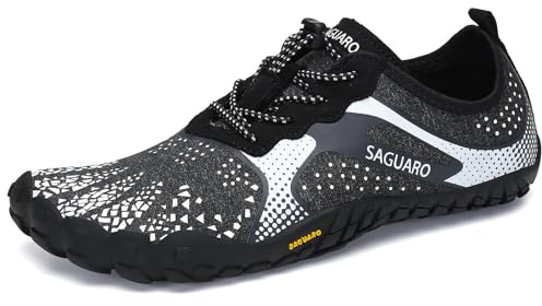 SAGUARO Herren Damen Barfußschuhe - Atmungsaktiv rutschfest Barfussschuhe - mit Breite Zehenbox und Zero-Drop Sohle,Gr.35-48 EU
