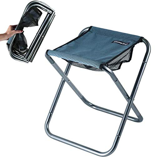 C Hello Cloud - Mini sgabello pieghevole da campeggio, pieghevole, portatile, leggero, pieghevole, per pesca, campeggio, escursioni, spiaggia, giardino, barbecue (grande)