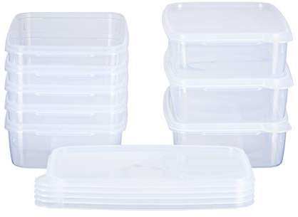 MiraHome Gefrierdosen 8x1,5L rechteckig durchsichtig – Vorratsdosen mit Deckel luftdicht – Transparente Frischhaltedosen – Aufbewahrungsbox Küche für Mealprep & Organisation – Austrian Quality