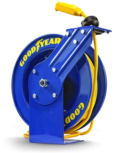 Goodyear Extension Cord Reel Retractable 14AWG x 100' Feet