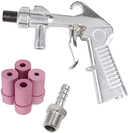 EsportsMJJ Sandblaster Gun Siphon Feed Abrasive Air Sand Blasting Gun Kit Ceramic Nozzle Steel Nozzle -5PCS Nozzle