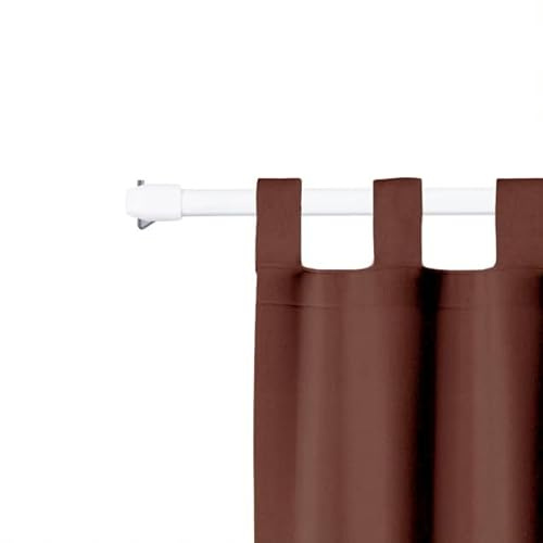 Mardom Barra de cortina sin taladrar, 60-110 cm (2 unidades) para visillos – Barra extensible con gancho adhesivo – Barra de cortina ajustable con accesorios (blanco)