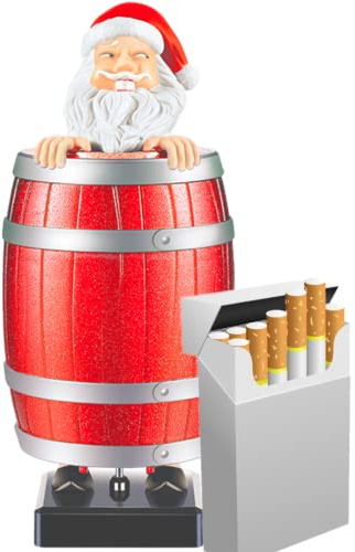BLOOOK Santa Claus Cigarette Dispenser,Cigarette Holder Case,Smokers Gifts for Men,Santa Claus Figures Decoration,Christmas Santa Xmas Ornaments for Indoors