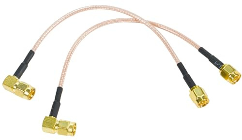 Fohevers Confezione da 2 cavi di prolunga SMA maschio a maschio RG316 da 15 cm per antenna coassiale a bassa perdita per antenne WiFi, periferiche LAN wireless
