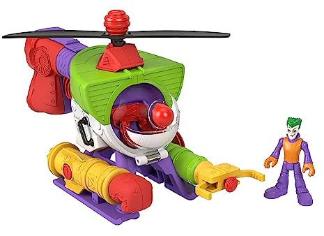 Fisher-Price IMAGINEXT DC Super Friends Joker Robocopter - 2-in-1-Helikopter mit Verwandlungsfunktion und Geschosszubehör, inklusive Joker-Figur und Power Pads für Kinder von 3 bis 8 Jahren, HMV09