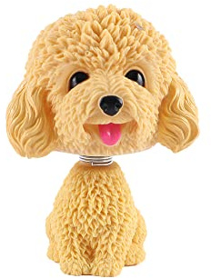 Shaking Head Dog Ornaments Room Creative Bobblehead Dog Decoration Gift Car Decoration Wobble Head Dolls Tabletop Car Ornaments(Teddy Yellow)