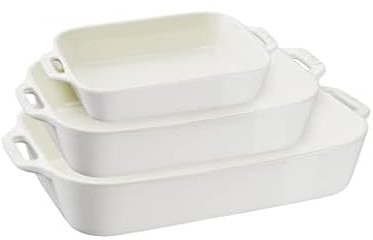 Staub Auflaufform Set 3-tlg weiß