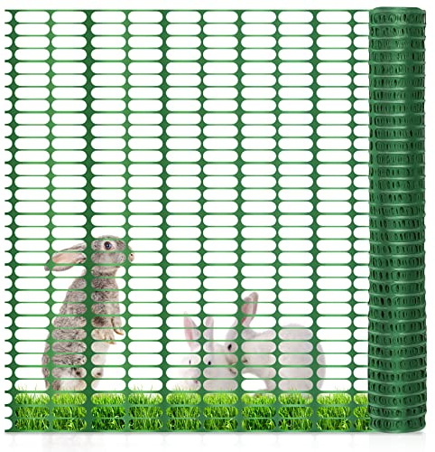 Joparri Filet de protection en plastique, filet d'avertissement, filet de collecte, clôture de chantier, clôture de capture, filet de pêche, vert, 1 m x 50 m
