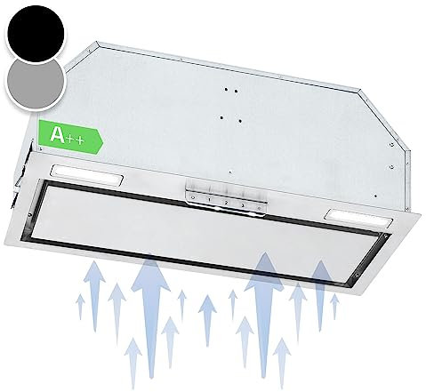 Klarstein Cappa Aspirante 70cm, Cappa Cucina con Filtro Cappa Cucina in Alluminio Lavabile in Lavastoviglie, Cappa Incasso con Flusso d'Aria 508 m³/h, Luci LED, Cappa Sottopensile con Touch Control
