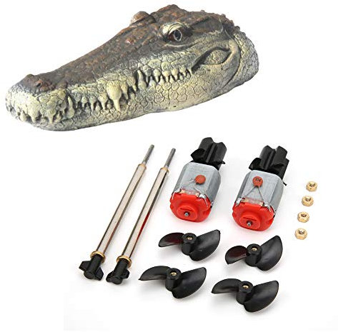 Oumefar Elektrischer RC-Imitations-Krokodil-Spielzeugboot-Propellermotor, RC-Bootspropeller RC-Bootszubehör Passend für Flytec V005 Kids