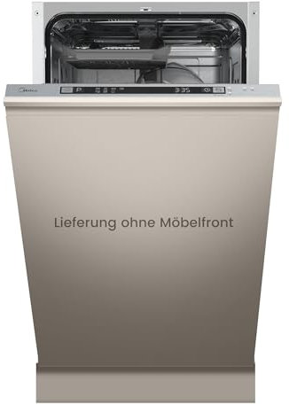 Midea SV 5.14K10C - Lavastoviglie completamente integrata 45 cm, 10 soffitti a misura, lavabile in lavastoviglie con WiFi, 8 programmi, 44 dB, apertura automatica della porta, 0-24H, in acciaio inox