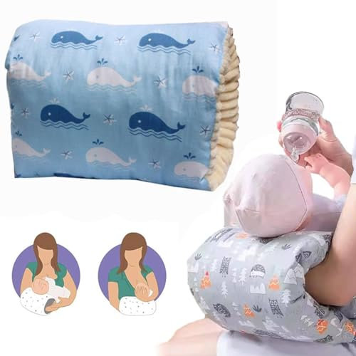 Gehanico Gemütliches Wiegenkissen, gemütliches Armkissen, Stillkissen, Kopfstützkissen, Stillkissen für Babys und Flaschenfütterung, Kopfstützkissen (D)