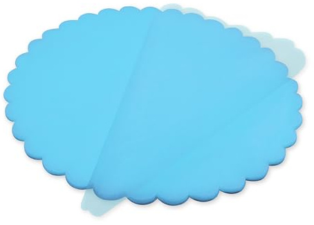 Decoraparty 50 velos celestes de Organza, Porta peladillas para bombonera de peladillas, Ceremonias, comuniones, bautizos, de niño, confirmación, Velo de Hada Redondo Azul Cielo – diám. 24 cm