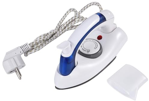 Plancha de Vapor de Viaje 700W, Mini Plancha Eléctrica Con Cable de 220V, Temperatura Ajustable, Con Mango Plegable, para Viajes de Negocios Y Viajes Por Europa (EU)