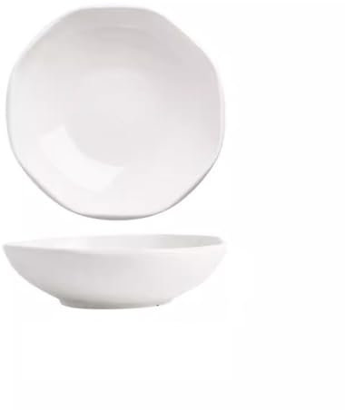 DIANXI Assiette de Nouilles Assiette à soupe profonde for la maison, assiette creuse, hôtel, vaisselle créative personnalisée, Restaurant, assiette blanche spéciale Assiettes empilables (Size : L)