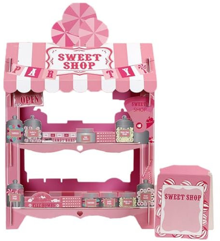 Lpitoy Alzata per Cupcake Rosa, Negozio di Dolciumi, per Torte, Carrello Dessert, Espositore per Torte, per Decorazioni per Feste a Tema di Compleanno con