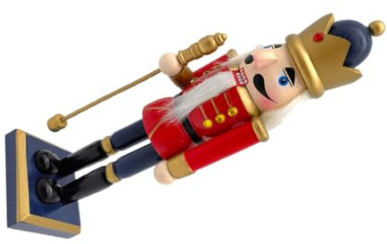 PRETYZOOM Wooden Nutcracker Soldier Desktop Ornament Christmas Decor Traditional Xmas