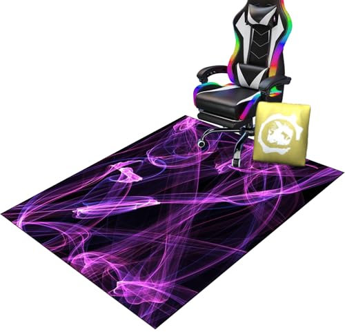 Tappetino per sedia da gaming, 100 x 140 cm, antiscivolo, per sedie a rotelle su moquette o pavimenti in legno duro, con protezione per moquette, protezione per pavimenti in legno duro