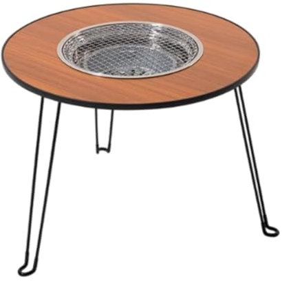JISADER Griglia per Barbecue Rotonda Portatile da Tavolo per Braciere da Campeggio