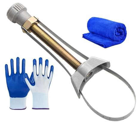 Llave De Filtro - Llave De Extracción Del Motor De Coche Ajustable | Herramienta De Eliminación De Filtro De Aceite Pesado, Mango No Slip, Accesorio De Mantenimiento Del Motor Versátil Para Ca