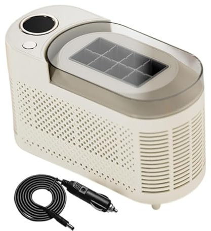 IINCOOY Petite Machine À Glaçons Électrique Professionnelle, Machine À Glaçons Ronde Automatique Et Portable(White)
