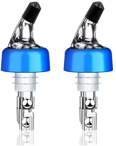 2 Pack Automatic 1.5oz/45ml Measured Liquor Pourer Spout with Dust Caps – Precision Wine & Spirit Dispenser for Home Bars, Cocktails & Parties – Fits 750ml Bottles (1.5oz/45ml -2 Pack)