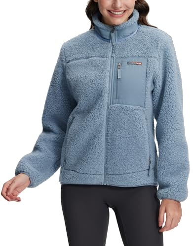 Pioneer Camp Outdoor Fleecejacke für Damen, Windabweisend, Hochwertig (550g), Elastische Bündchen & Saum - Warme Winterjacke für Alpine Aktivitäten & Alltag