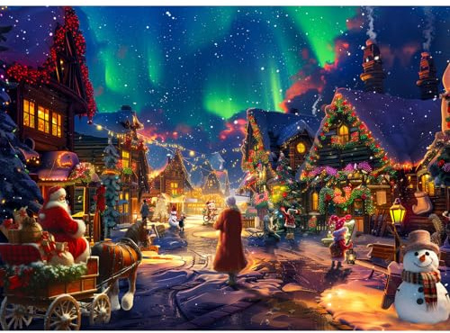 Puzzle 1000 Teile,Puzzle Erwachsene, EIN Herausforderndes Rätsel,Puzzlespiele für Die Ganze Familie,Geschenke für Frauen,Geschenke für Männer,Thema-Winter Weihnachtswünsche