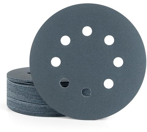 Viaky 36Pcs 125mm Wet Dry Sanding Discs, Hook and Loop Random Orbital Sander Pads 1200 Grit | Silicon Carbide Sandpaper for Wood, Metal, Furniture & Auto Polishing