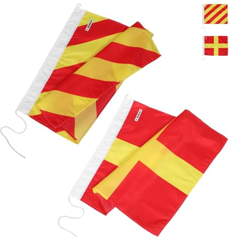 Sosoport 2pièces Pavillon De Signalisation Pour Bateau De Pavillons De Code Nautique Du Code International Des Navires Signalisation Marine Décoratifs Pour Navires De Drapeaux Nautiques Int