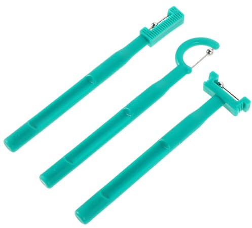 Allenatore Lingua 3 Pezzi in Plastica Acciaio Inossidabile Verde | Design Ergonomico, Forma Unica, Portatile, per Scuola e Logopedia Bambini