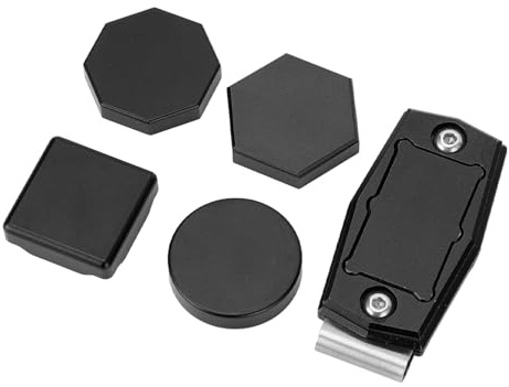 Jelquix Biljardkrita, Magnetisk Aluminiumlegeringshållare, Poolkötillbehör Krita med Säkert Grepp, Idealisk för Sexkantig, åttkantig, Cirkulär och Fyrkantig Kritabärare