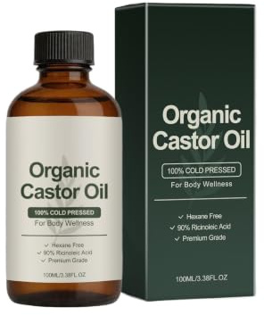 Castor Body Oil, Moisturizing Skin Oil, Nourishing Body Se-rum | 100ml After Shower Dry Body Oil For Mature Sensitive Cracked Arms Legs Back Shoulder Hips
