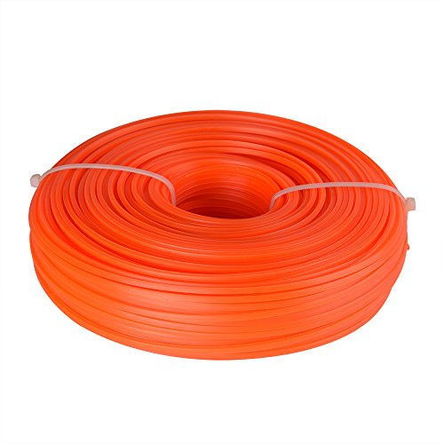 FEPITO Mähfaden Trimmerfaden 2,4 mm x 86 m quadratisch Faden für Motorsense Rasentrimmer Freischneider Schnur, Motorsense Freischneider Zubehör