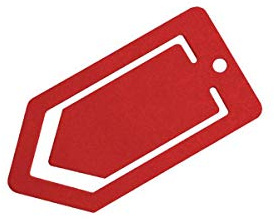 Detektierbare Büroklammern aus Kunststoff, Heftklammer HACCP-konform, Heftklammer aus detektierbarem Kunststoff, 20 Stk, Farbe:rot, Größe:12 x 5 cm