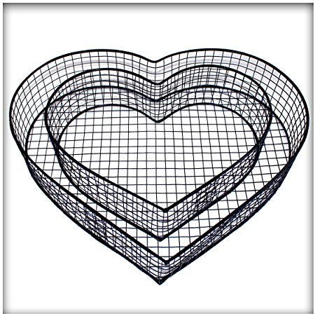 Herz Gitter Pflanzschale Grabschmuck Grabgestaltung Friedhof 8 cm hoch
