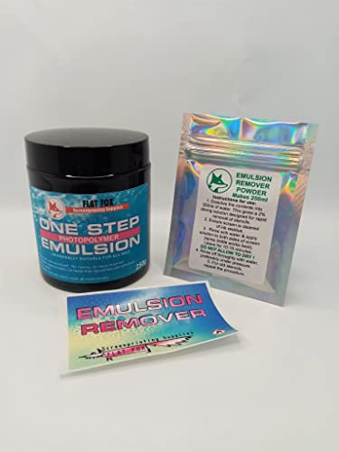 One Step Photopolymer Emulsion + Stencil Strip Emulsion Remover Value Set (250g)